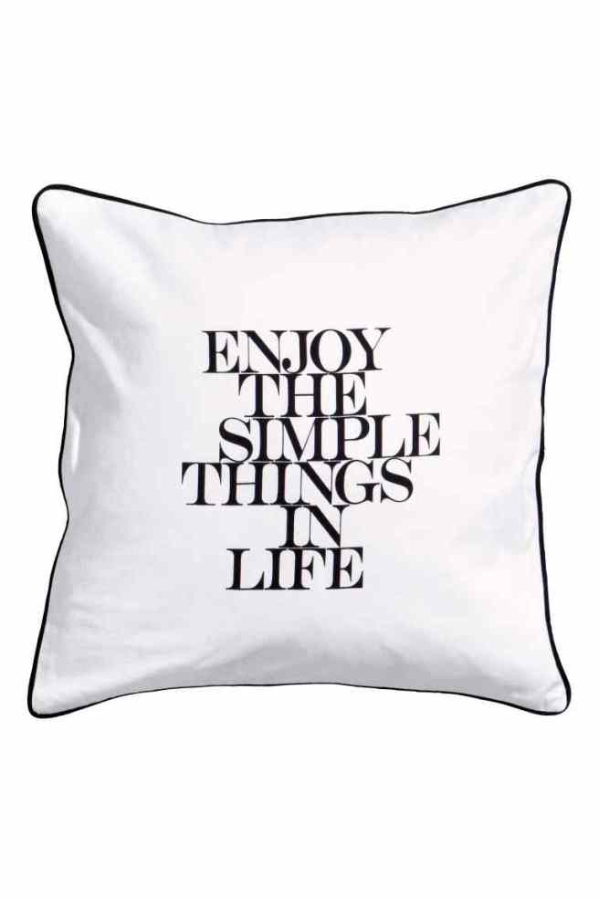 Подушка h m Home. Enjoy simple things. Simple things.